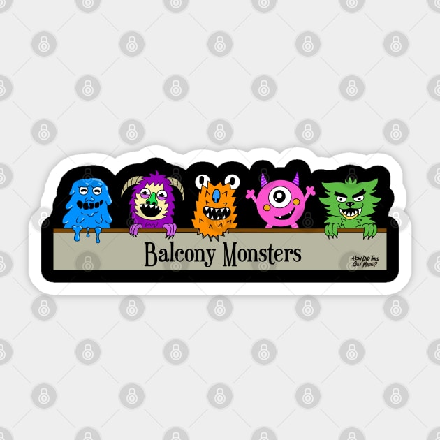 The Balcony Monsters Sticker by Charissa013